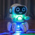 盈阔会唱歌跳舞的电动智能机器人儿童1一2岁0-3宝宝婴儿玩具男孩女孩 六爪鱼跳舞机器人[白色]20首 送电池+螺丝刀