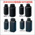 日本NIKKO塑料方瓶HDPE黑色大口小口刻度防漏100/250/500/1000ml 250ml窄口黑方瓶