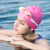 李宁 LI-NING长发硅胶防水游泳帽 男女士泳帽 LSJK808粉色
