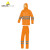 代尔塔 分体式雨衣套装407400 反光条荧光款 橙色 L