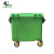 大杨660B大型塑料垃圾桶 绿色660L升 物业小区户外环卫垃圾清运车移动垃圾箱 定制