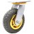 海斯迪克  高弹力轻音脚轮转向轮 工业重型平板车手推车轮橡胶轮 8寸刹车脚轮