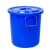 金诗洛 KSL145 塑料大桶环卫物业垃圾桶酒店厨房垃圾桶圆桶 蓝色50升 40*40cm(无盖)