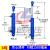 定制50缸径液压油缸双向液压缸升降式油顶3吨小型液压缸液压顶千 50*1500(实心电镀)