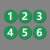 本安 亚克力数字牌号绿色(10个)8cm工位号牌更衣柜号码牌贴可定制 BSZ17