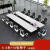 墨申会议室长桌10人简约现代培训桌条形桌椅子带插座会议桌椅组定 6000*1500