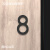 亚克力3d立体数字贴门牌号码牌储物柜编号牌英文字母标识牌贴定制 8磨砂黑5mm 5x2.5cm