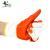 大杨WKS-2特柔电焊胶片手套 12双/扎 防滑耐磨透气胶皮涂胶挂胶手套 红色 定制