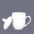 天城一品 商务会议水杯茶杯办公杯陶瓷水杯会议杯子 可定制 金边杯 单个
