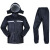尔苗分体式雨衣套装时尚反光雨衣劳保防汛雨衣黑双层雨衣+雨裤XL
