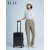 ELLE法国行李箱时尚万向轮多尺寸拉杆箱TSA密码箱女通用旅行箱 黑色 29英寸 需托运