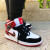 耐克（NIKE）女鞋新款 Air Jordan 1  AJ1 乔1运动休闲鞋篮球鞋板鞋 554725-607 小黑脚趾 圣诞配色 37.5