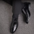 北极绒 Bejirog 男士正装商务休闲皮鞋韩版内增高潮流百搭尖头系带经典 2999 黑色单鞋 40
