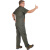 中神盾 SWS-CDS-202 夏季工作服分体套装男短袖薄款 耐磨透气CVC60棉 军绿色 S/160（10-99套单价）