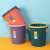 重安盛鼎 双耳压圈垃圾桶 边缘光滑易清洗客厅学校卫生间塑料垃圾桶  绿色款25.5*28.2小号