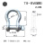 高强T8级BW弓型卸扣马蹄形卡扣锁扣U型吊环起重BX合金钢卡环5T30t T8-BW21吨 1-3/8