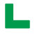 国新GOSIM 警示6SL形定位贴 5s桌面定位定置标签标识 四角管理定位贴贴纸 3*1cm 绿色 L形 （64个） L形定位贴