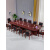 万柏顿办公家具会议桌实木贴皮大型会议长桌椭圆形桌子椅组合简约 4米*1.8米*76CM单/桌