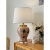一世一屋意式陶瓷台灯卧室床头灯家用温馨艺术客厅欧式床头柜婚房房间装饰 图片色 按钮开关