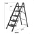 斯铂格 折叠人字梯登 纯净白五步梯 碳钢高梯登高凳多功能凳 BGA-41