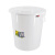 益美得 圆形大号水桶塑料垃圾桶储物桶商用户外带盖工业用大桶 80L白色