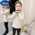 迪士尼（Disney）女童毛衣2023年新款秋冬韩版一体绒儿童打底衫加绒加厚上衣针织衫 白色 110cm