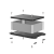 永锢130*100铝盒仪器防水铝型材电源盒子整流器室外铝合金外壳L04 A 130-100-50 黑色壳体+黑色端盖