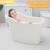 全身特大号浴缸家用塑料 瓷白色成人浴桶(长1米)