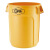 圆形塑料桶储物桶带盖大号垃圾桶户外小区物业塑料环卫桶加厚 特厚75升蓝+盖子+底座
