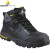 代尔塔(DELTAPLUS)301336耐酸碱耐高温耐寒安全鞋黑皮面黄装饰条37码1双装DKH