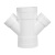 联塑（LESSO）45°异径斜四通PVC-U排水配件白色 dn50×32