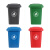 大号分类垃圾桶带盖带轮大容量户外商用厨房办公室创意垃圾筒箱 带轮灰色30升加厚桶/投放标