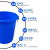 科力邦（Kelibang） 大号塑料桶 圆形收纳桶大容量水桶酒店厨房工业环卫物业垃圾桶 45L 白色带盖 KB1219