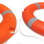尚留鑫 国标救生圈橘色实心塑料浮圈加厚成人救生圈2.5kg晶格款SLX-JSQ-03