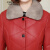 CMLZIUA品牌真皮羽绒服女中长款可拆卸水貂毛领新款绵羊皮衣修身外套女 砖红色 XL