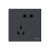 开关插座皓呈雅致黑面板86型16a家用一开五孔带USB双控暗装 四孔插座(清单加购折上折)