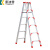 穆运梯子人字梯折叠伸缩加厚铝合金人字梯室内多功能伸缩楼梯工程梯装修脚架梯（2米高红加强加固款 （1.8米高红）
