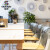 星威（starway） 实木餐椅现代简约软包休闲椅餐厅家用靠背椅原创办公会客榉木椅 灰色半包 半围