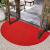 庄太太 酒店门口入户地垫防滑半圆条纹地毯 60*120cm红色ZTT0166