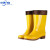 雨鞋男短筒雨靴加棉防滑防水鞋中筒高筒白色卫生工作胶鞋水靴  B 中筒黄色