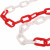 筑筠 隔离链 警示柱配套链条 施工防护塑料隔离链 红白 23米 单位/件