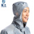 星工（XINGGONG）防静电服 连体带帽洁净室防尘无尘服喷漆工作防护服 灰色 XL码