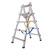 惠世达 可行走人字梯加厚焊接铝合金梯子木工装修专用工程梯折叠梯子备件 3米九步梯9.32kg 
