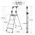 瑞居折叠人字梯四阶宽踏梯铝合金梯子加厚多功能多用梯0.9v