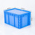 建功立业物流箱GY3244外径:605*400*340mm蓝色平盖