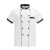 星工（XINGGONG）厨师服 餐厅食堂工作服工装 短袖双排扣炊事服 806白色 S码
