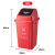 谐晟 加厚摇盖式垃圾桶 塑料带盖分类环卫方形学校厨房果壳箱垃圾箱 新国标红色100L 1个
