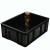 箱大王 Xdc-01  防静电周转箱 黑色塑料收纳箱零件盒  10号600*500*360无盖