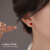 W-VIA999银针石榴石耳钉女2024年新款潮高级感红色适合过年耳环耳饰品 石榴石耳钉（999银针）