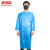 麦锐欧（Mairuio） 一次性防护服 SMS无纺布隔离衣工作服 厚款针织袖 蓝色